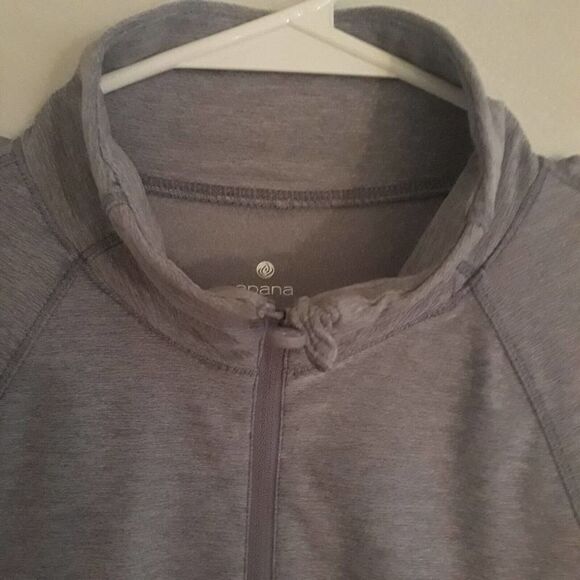 Apana Activewear Jacket Womens Med Purple Asymmetrical 1/4 Zip Pockets - Picture 3 of 10